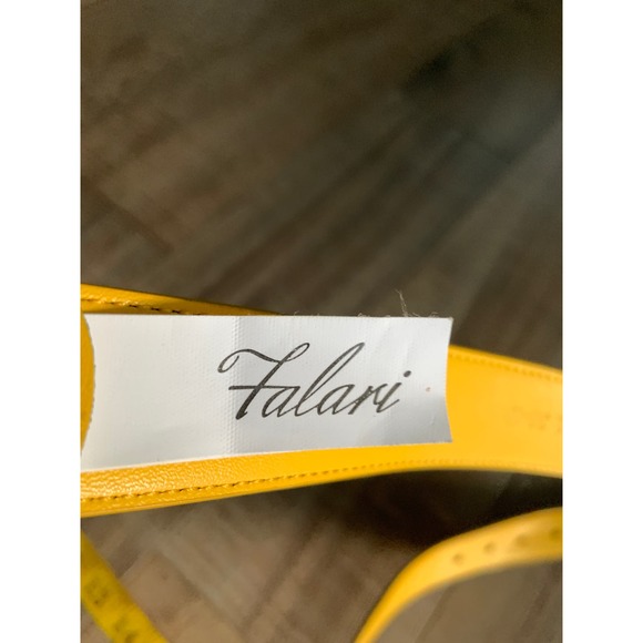 Falari 100% Genuine Leather Yellow Belt Size L - Picture 2 of 7